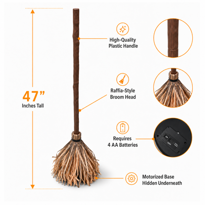 Broomy Floating Witch Broom